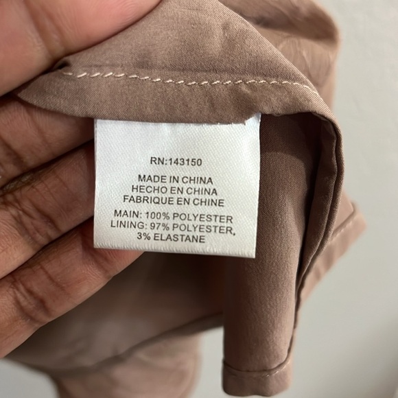 Chloe Oliver Muse Nude Drop Waist Mini Dress Size Small Sleeveless V Neck - Picture 7 of 9